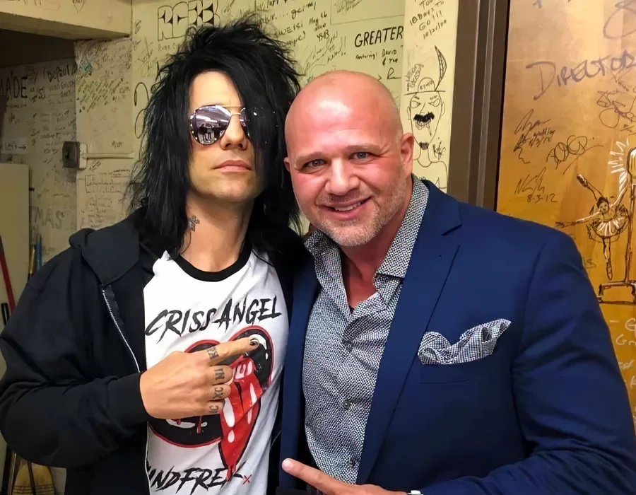 Mike DiDomenico backstage with Criss Angel